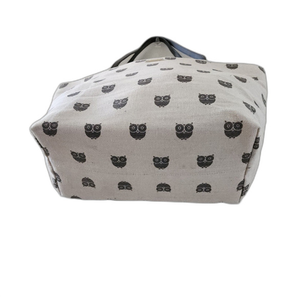 Kate Spade Owl Tweed Wool Burlap Tote NWT - Picture 5 of 8